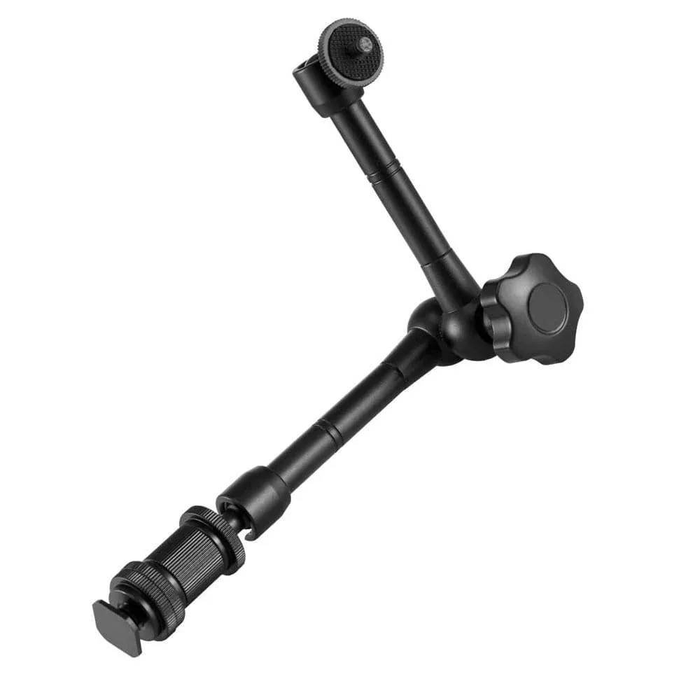 11" Articulating Magic Friction Arm with Solid Metal Nano Clamp Grip