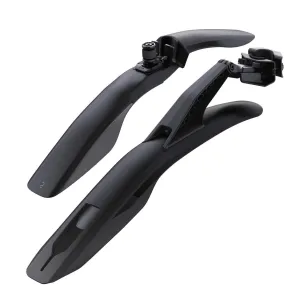 26" - 27.5" - 29" Front/Rear Rigid Mountain Bike Mudguard Kit V2 - Black