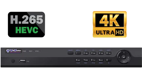 4 Channel 40M 4K UHD 1U 4 PoE Network Video Recorder-4 port PoE