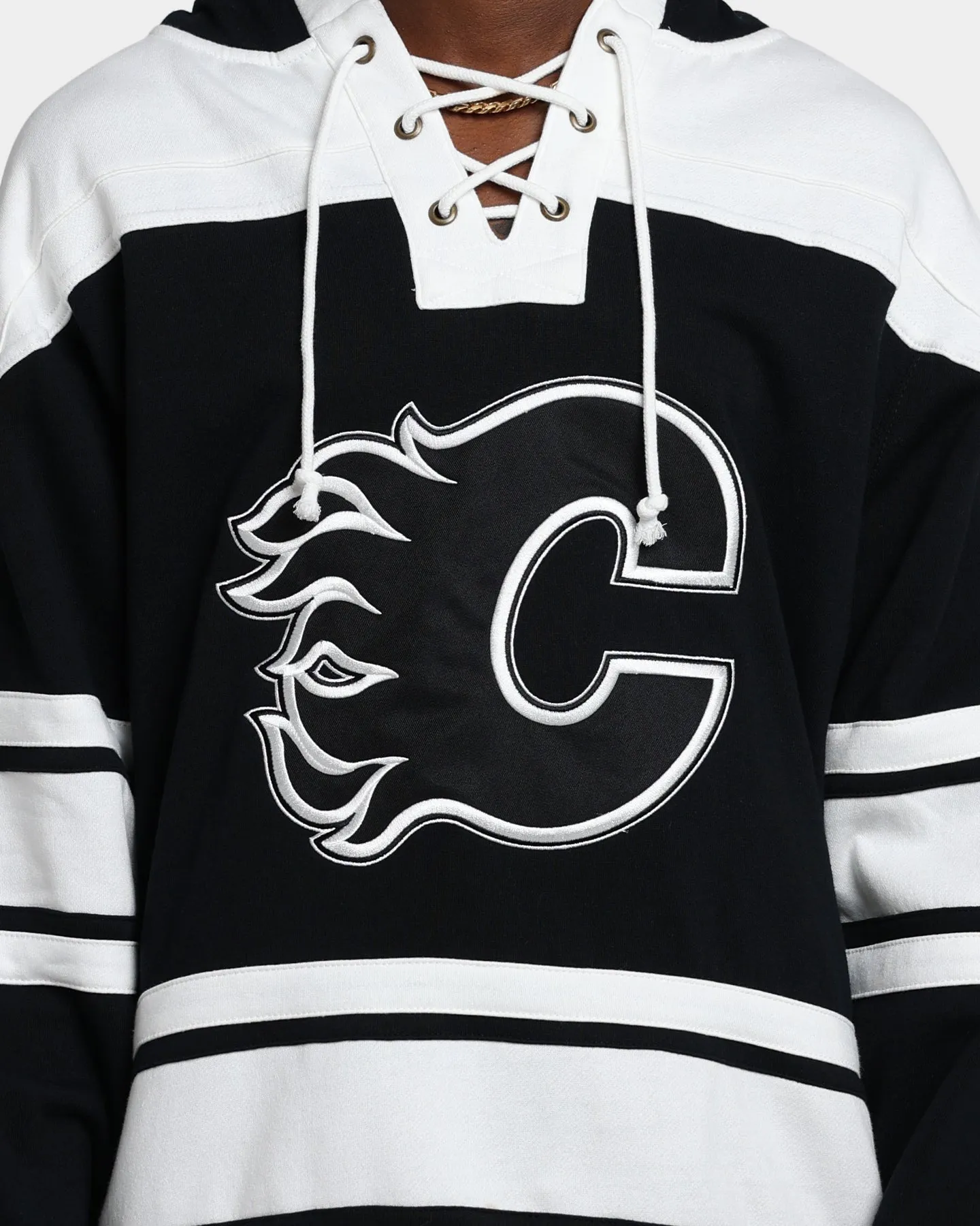 47 Brand Calgary Flames Superior Lacer Hoodie Jet Black