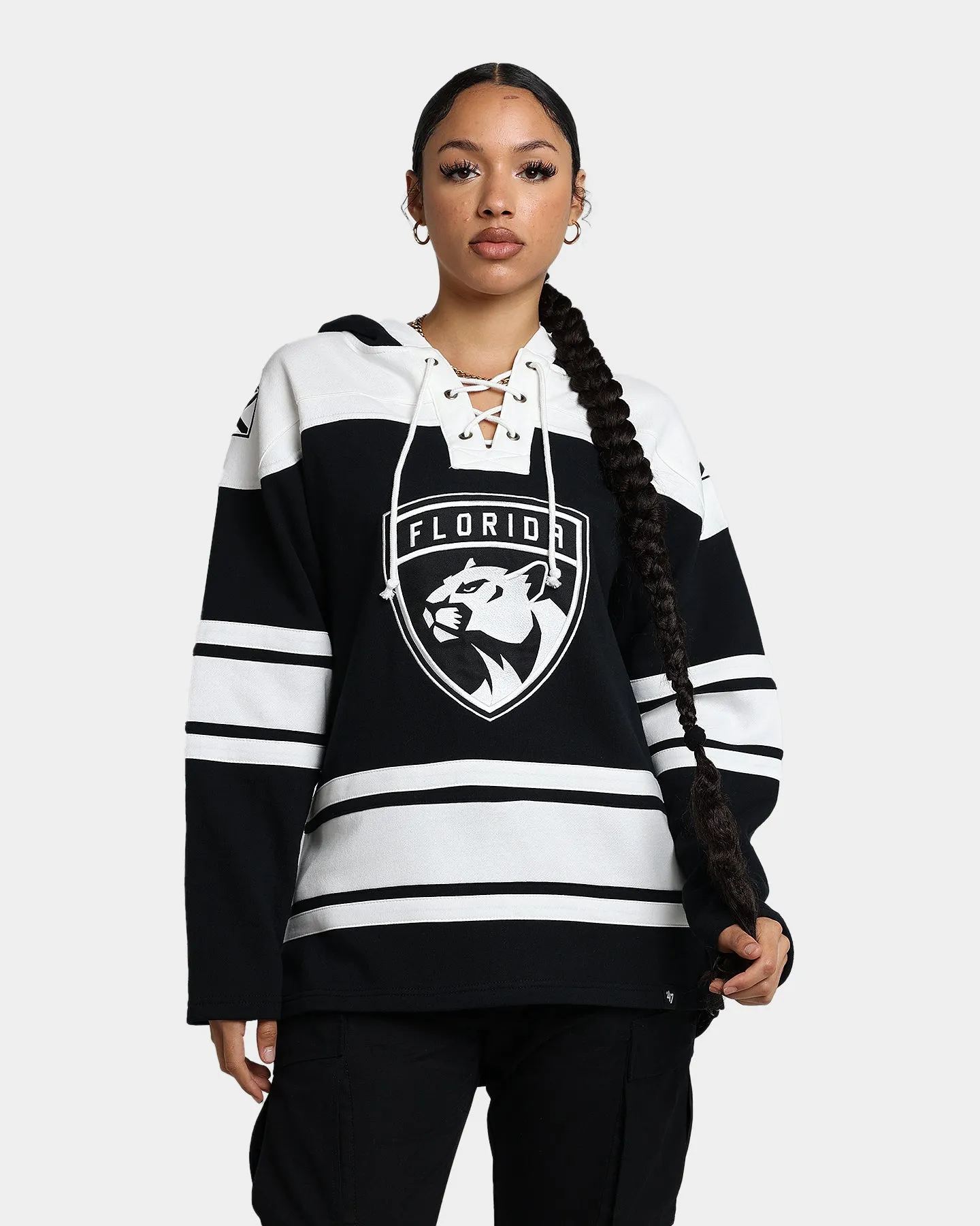 47 Brand Florida Panther Superior Lacer Hoodie Jet Black