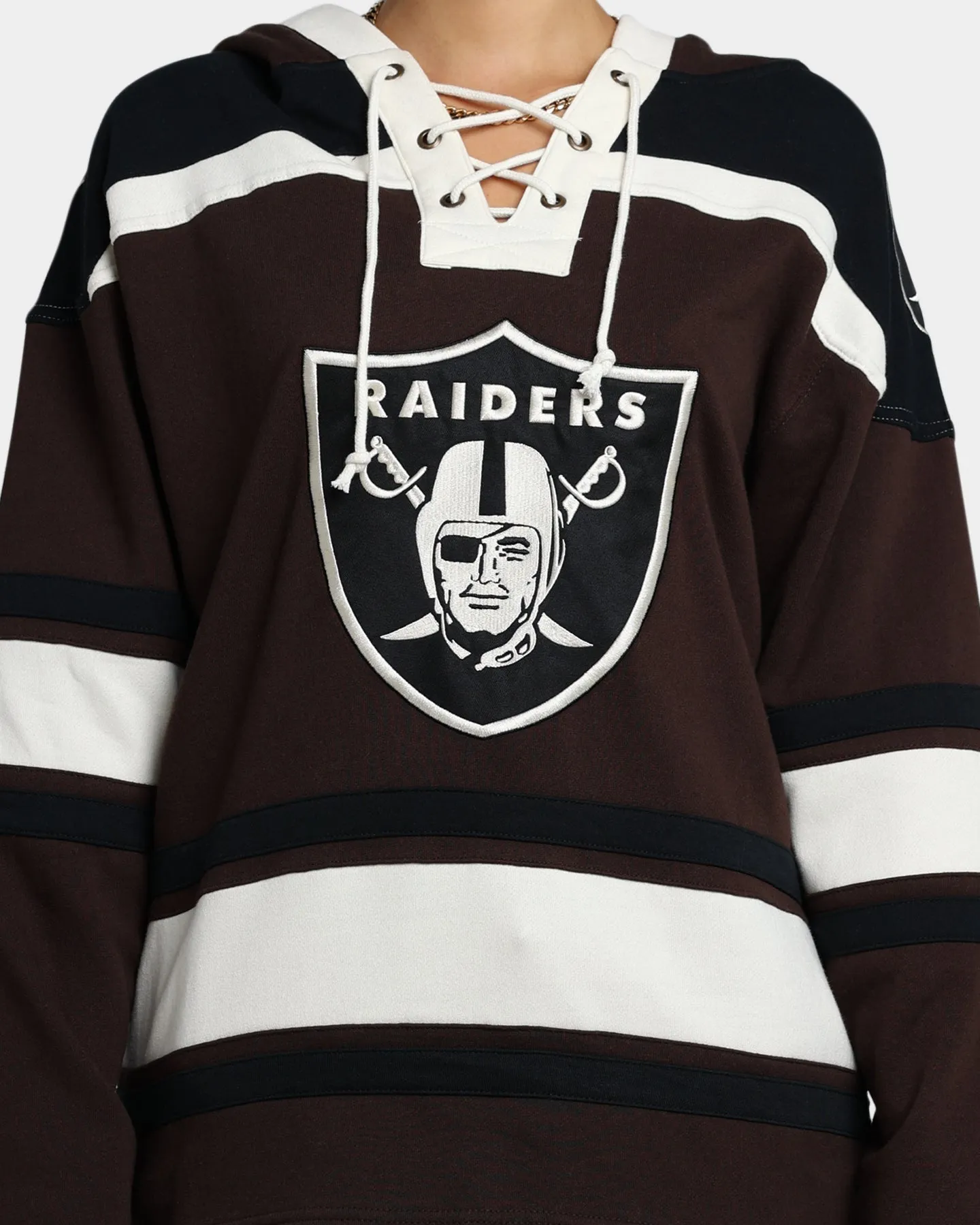 47 Brand Las Vegas Raiders Superior Lacer Hoodie Brown