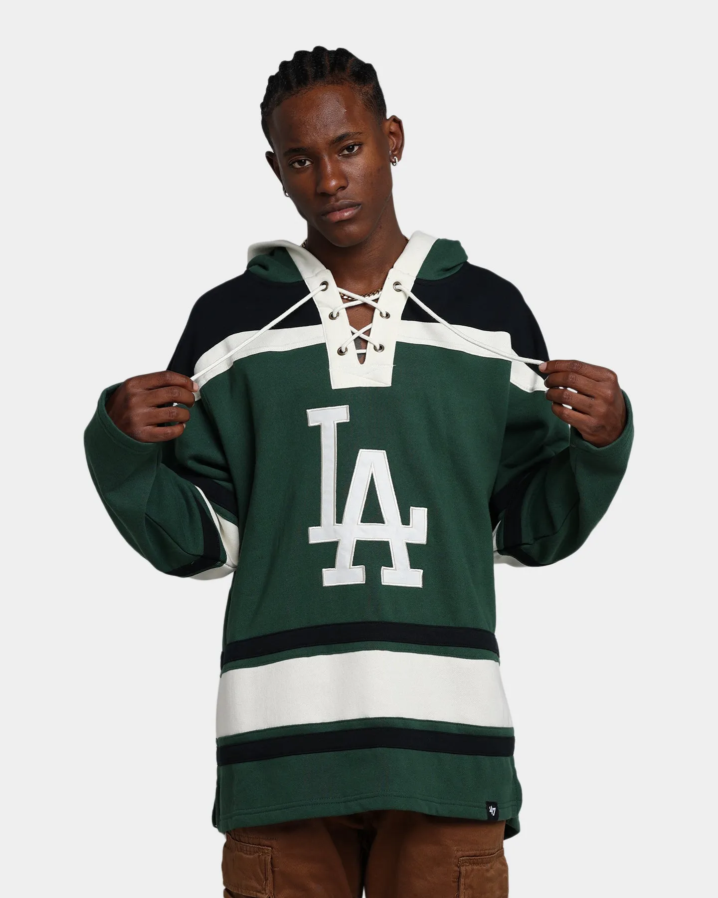 47 Brand Los Angeles Dodgers Superior Lacer Hoodie Dark Green