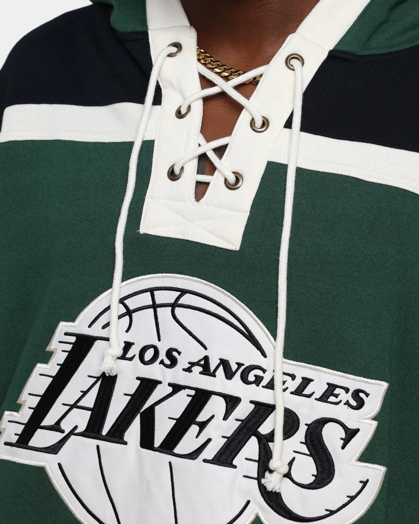 47 Brand Los Angeles Lakers Superior Lacer Hoodie Dark Green