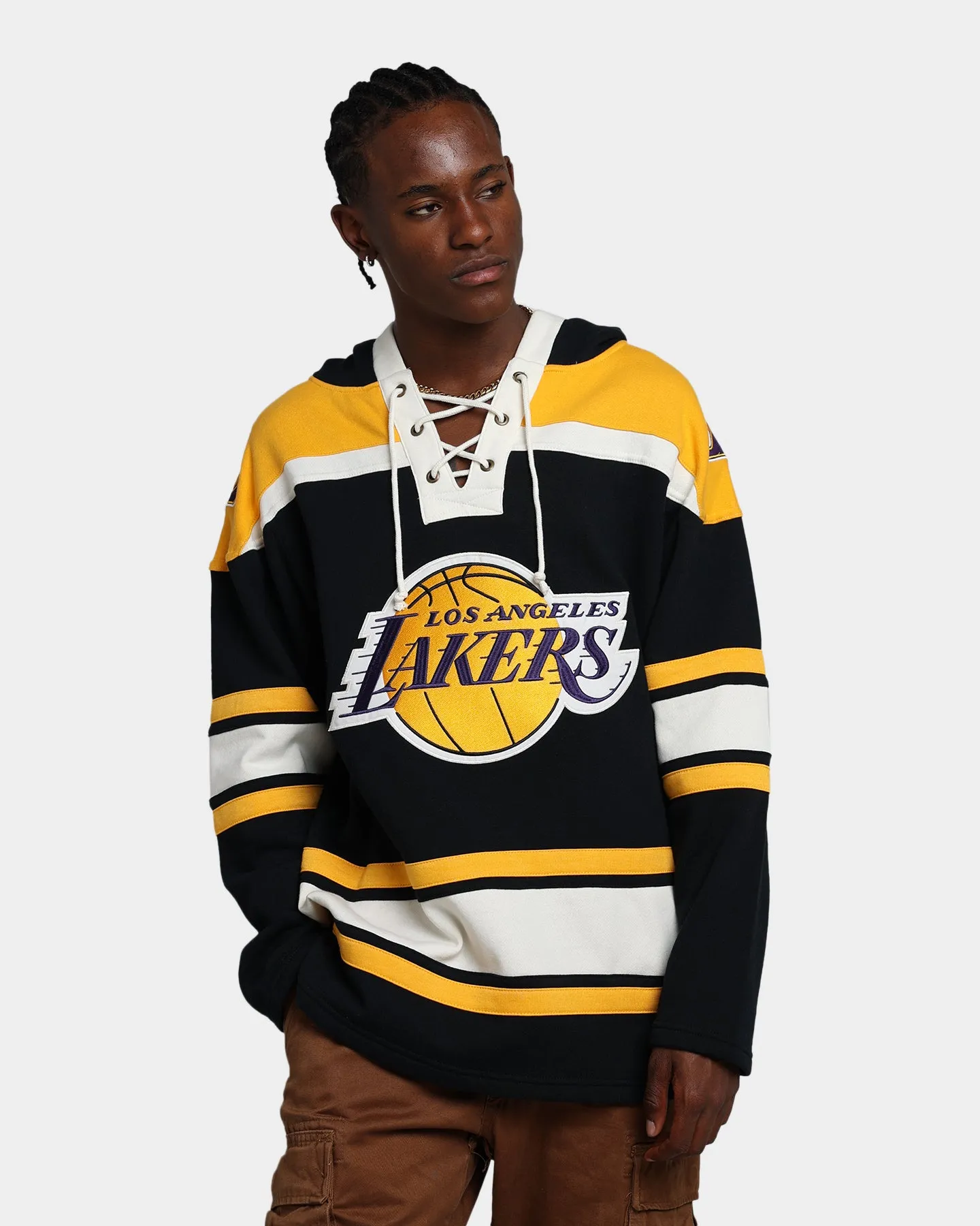 47 Brand Los Angeles Lakers Superior Lacer Hoodie Jet Black/Gold