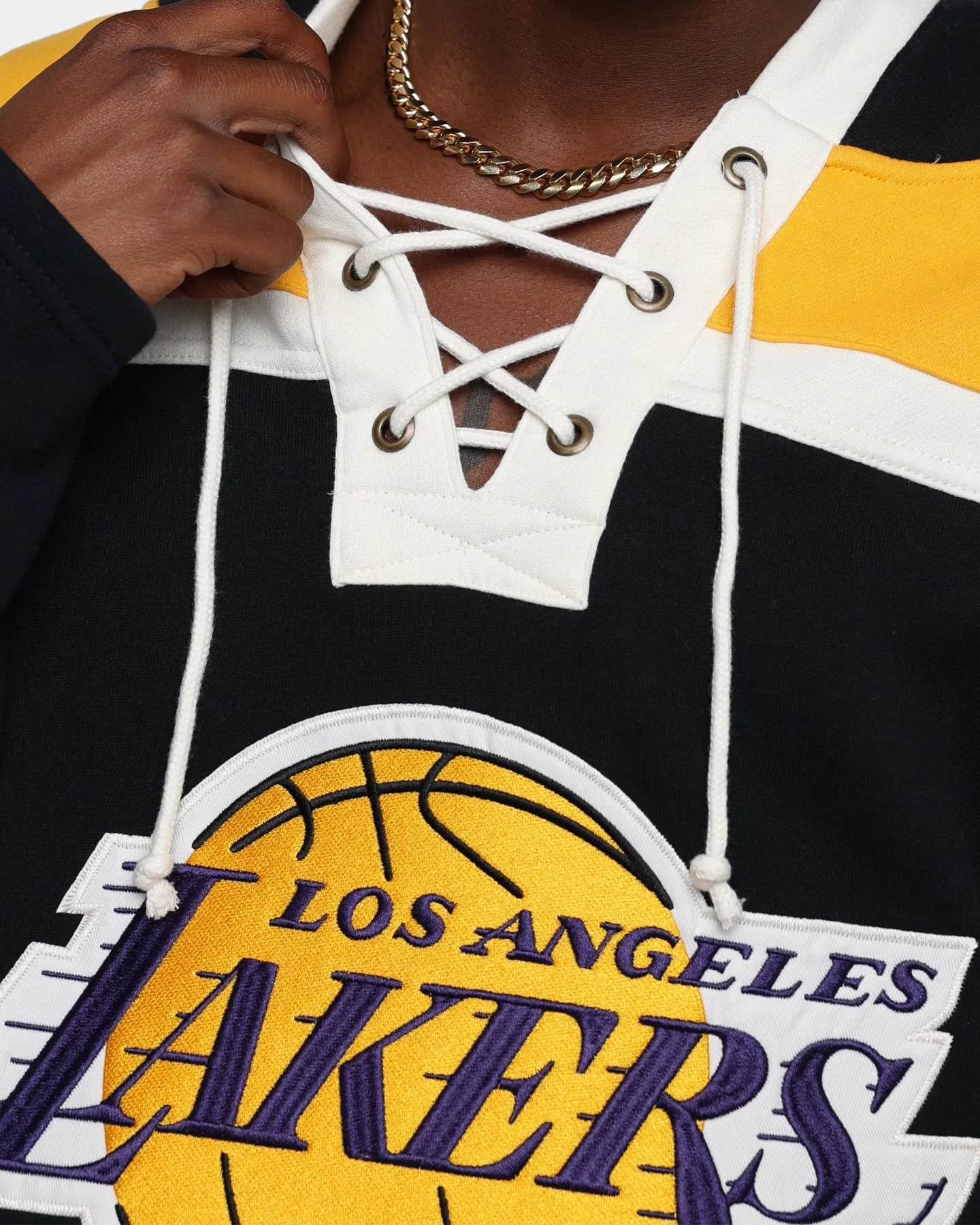 47 Brand Los Angeles Lakers Superior Lacer Hoodie Jet Black/Gold