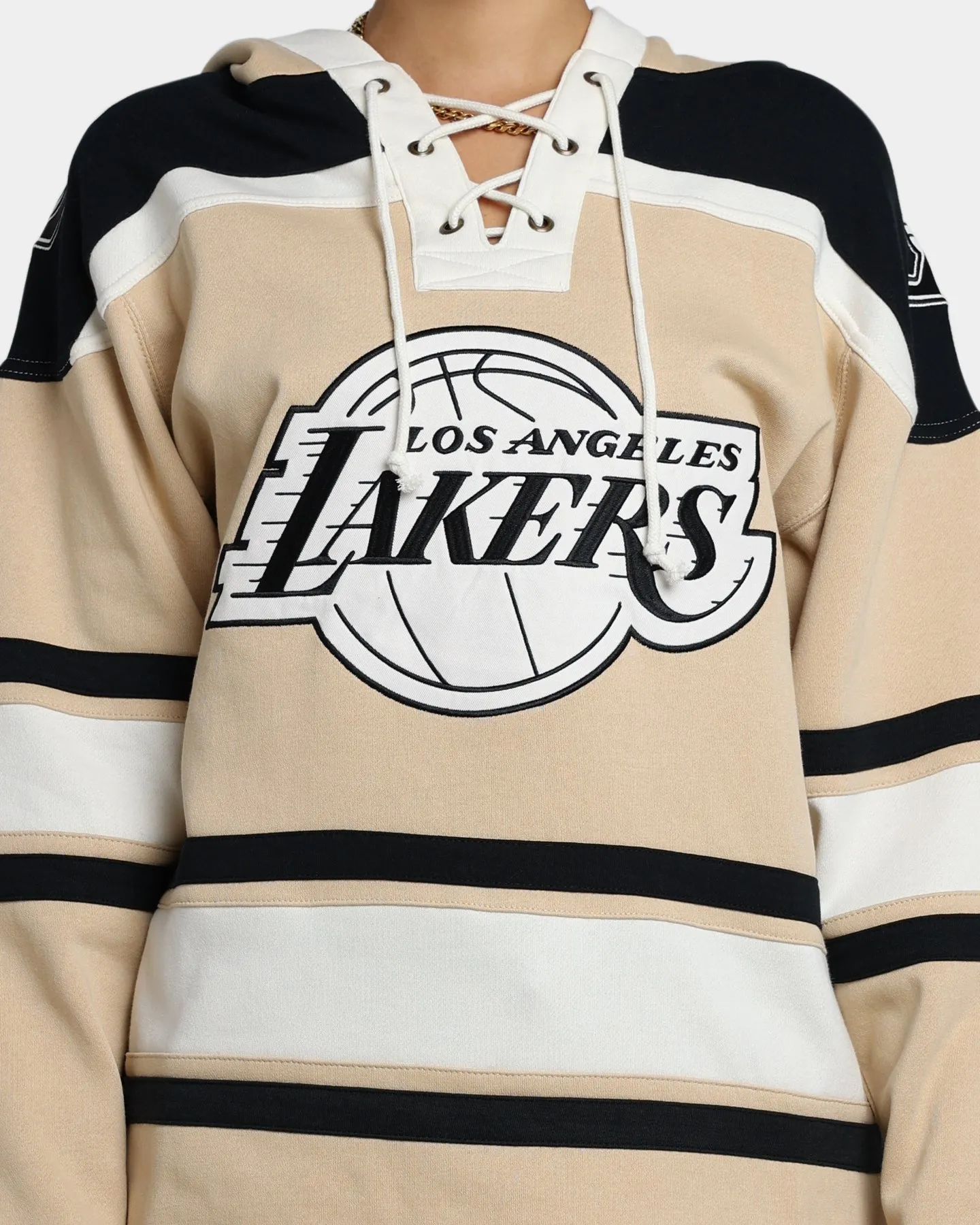 47 Brand Los Angeles Lakers Superior Lacer Hoodie Khaki