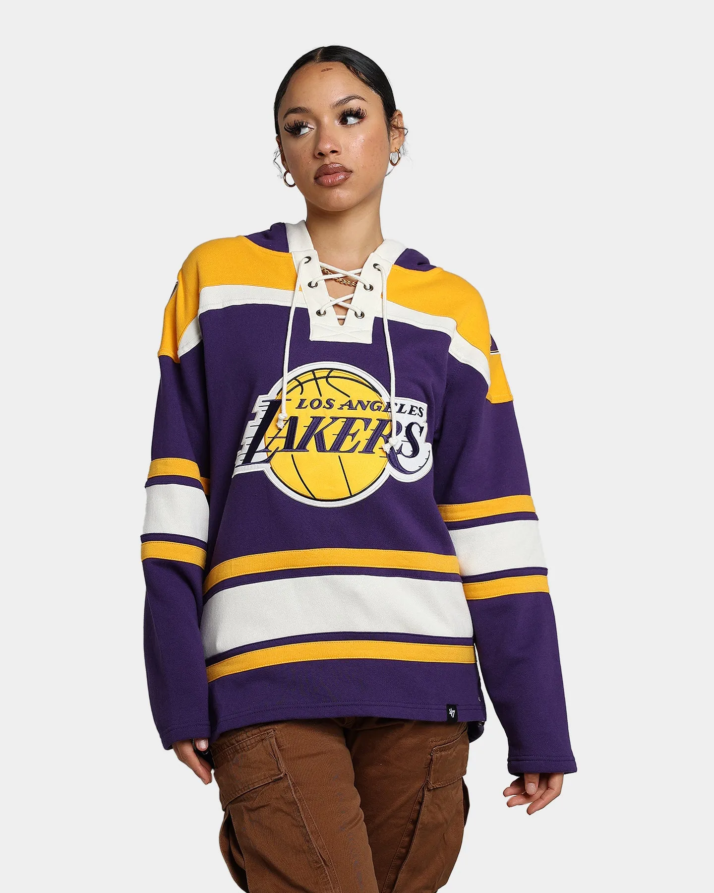 47 Brand Los Angeles Lakers Superior Lacer Hoodie Purple