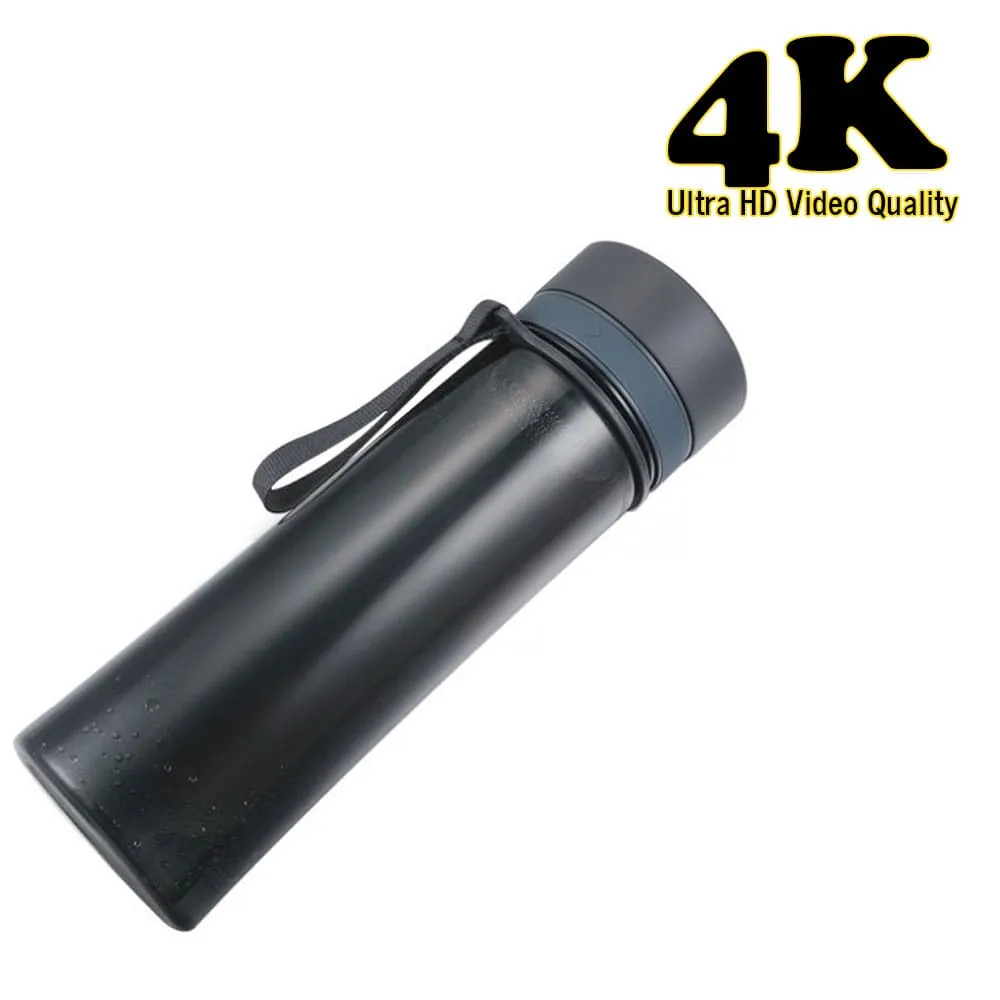 4K UHD Wi-Fi Enabled Reusable Sports Water Bottle with Hidden Spy Camera