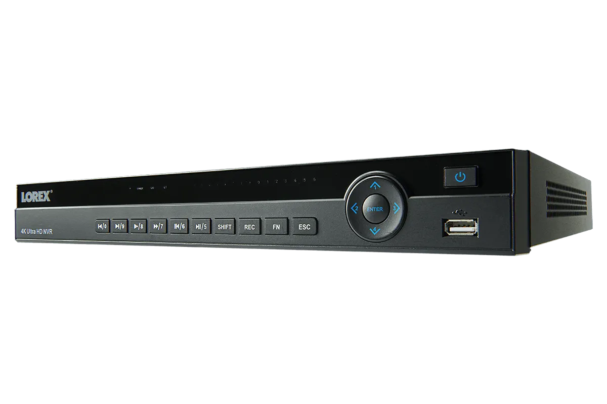 4K Ultra HD 16 Channel Security NVR, 3TB Hard Drive, POE, Records 4K (4 x 1080p) at 30FPS, with Audio Recording