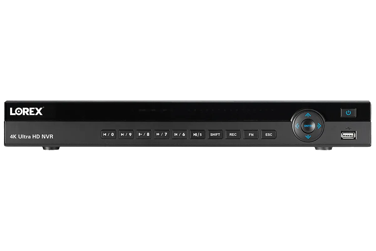 4K Ultra HD 16 Channel Security NVR, 3TB Hard Drive, POE, Records 4K (4 x 1080p) at 30FPS, with Audio Recording