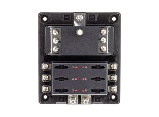 6 Way Fuse Box  Ats Standard - Blade Fuse Bus Bar & Led Fault