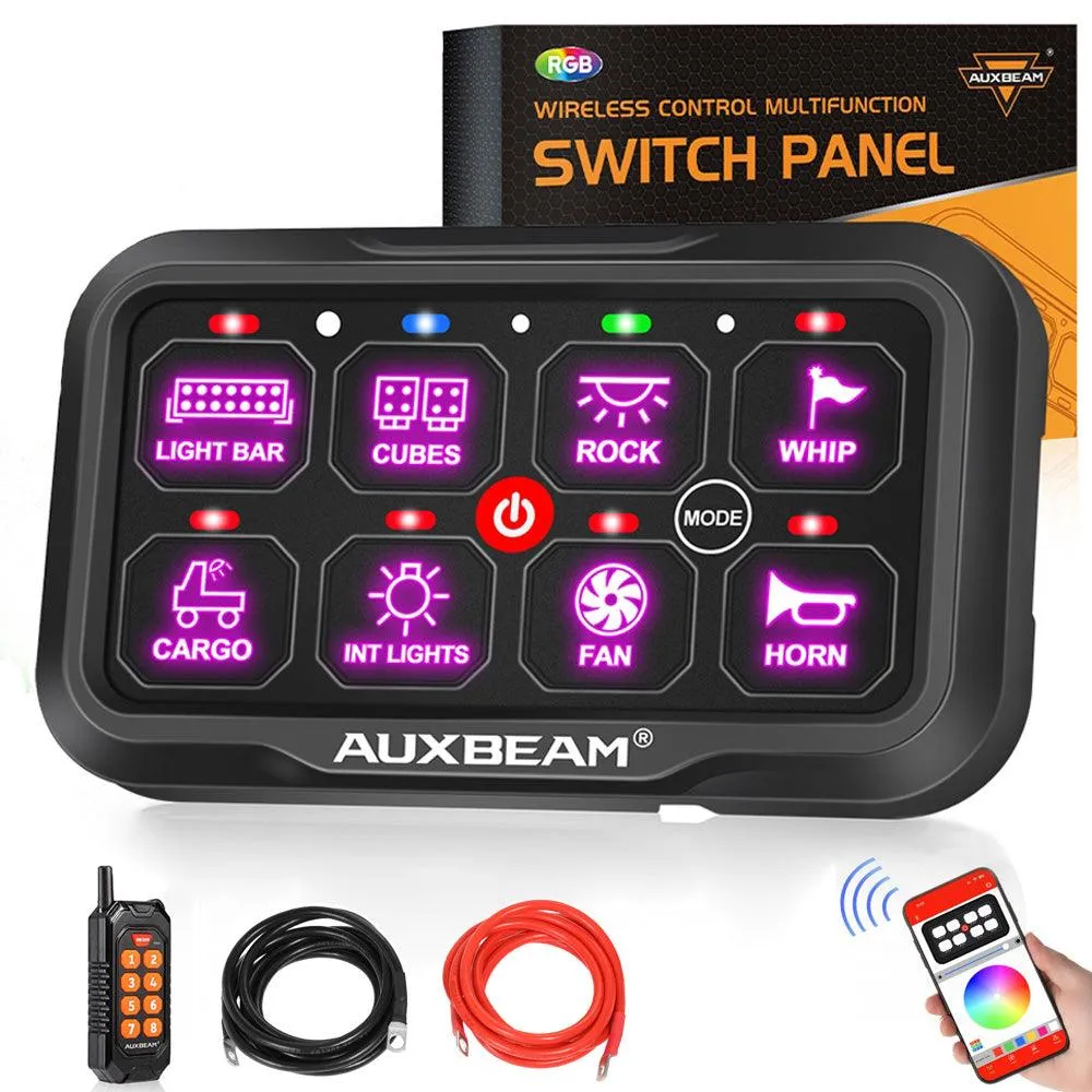 AC-800 RGB Switch Panel with APP&Remote Control, Toggle/ Momentary/ Pulsed Mode Supported