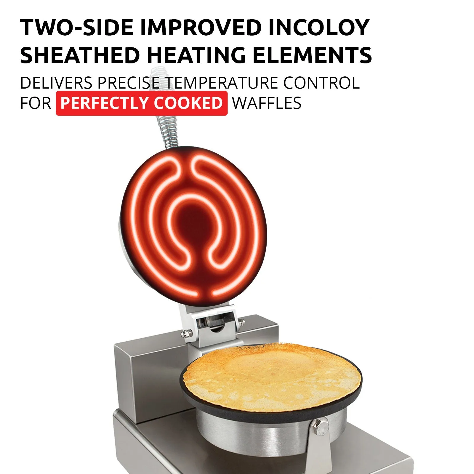 ALDKitchen Waffle Cone Maker | Ice Cream Waffle Cone Iron | Commercial Flat Waffle Cone and Egg Rolls Machine | Nonstick