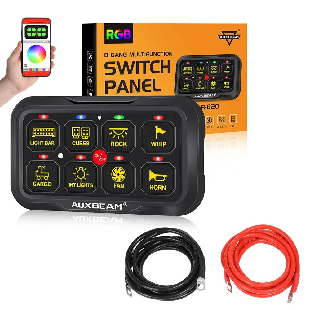 AR-820 RGB Switch Panel with APP, Toggle/ Momentary/ Pulsed Mode Supported (Two-Sided Outlet)