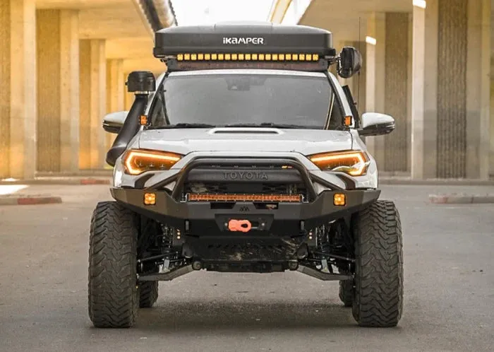 Backwoods Adventure Mods Hi-Lite Overland Front Bumper - PreRunner Bull Bar (2014-2024)