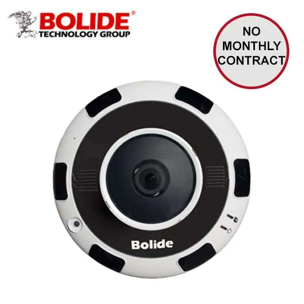 Bolide - IP / 12MP / Fisheye Camera / Fixed / 1.8mm Lens / WDR / 10m IR / 360° Panoramic / 12VDC POE / IP66 / BN1208FE