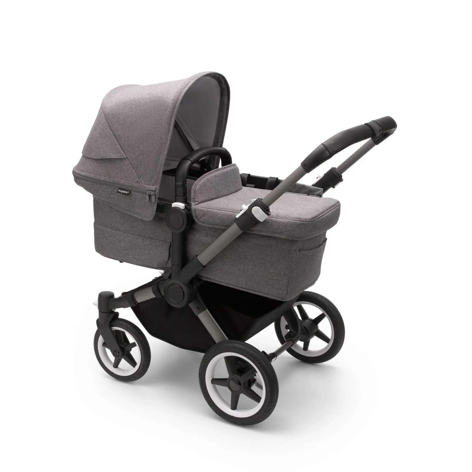 Bugaboo Donkey 5 Duo with Cloud T and Base T - Graphite/Grey Melange