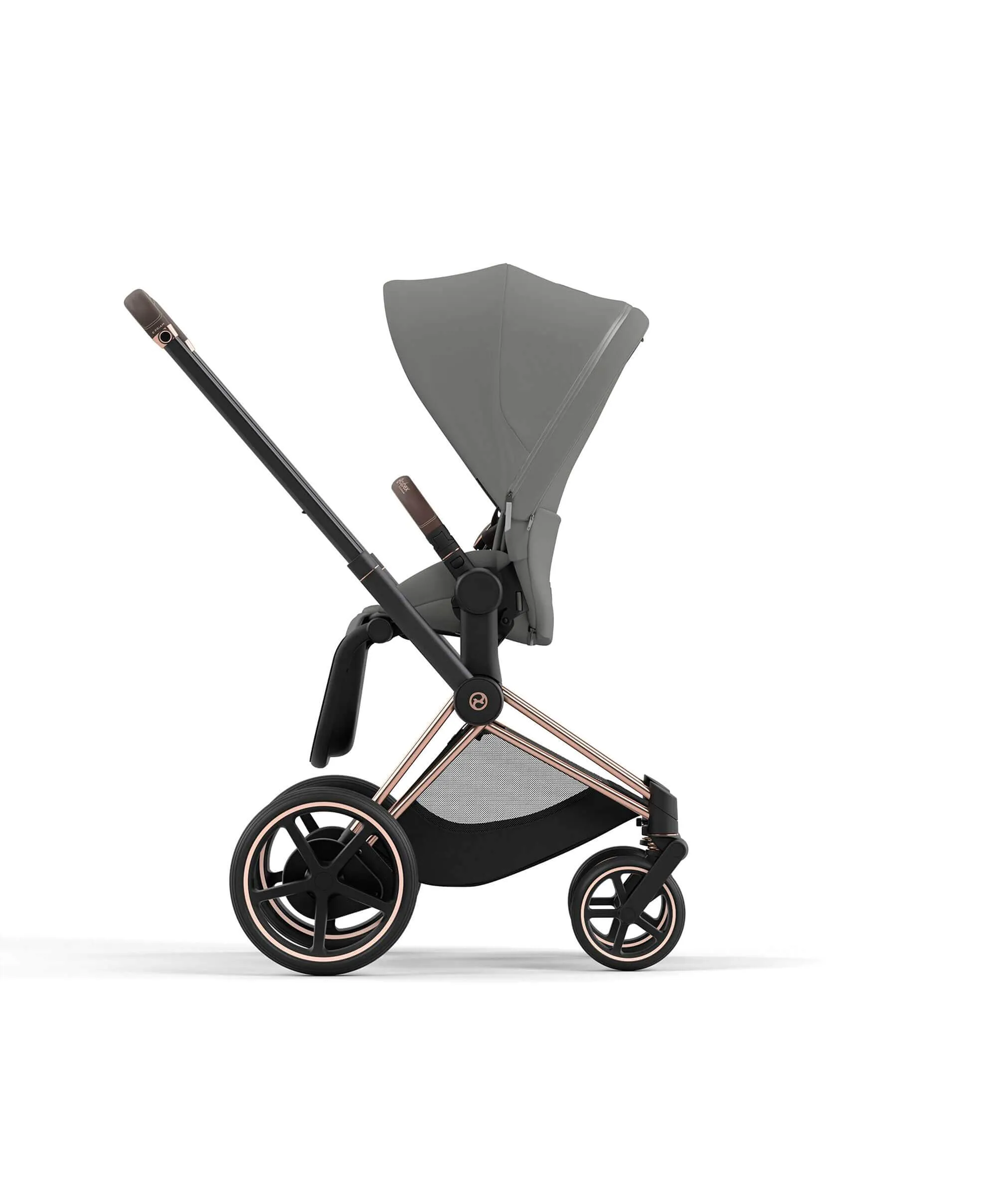 Cybex ePriam 3 Piece Complete Pushchair Bundle - Rose Gold / Sepia Black