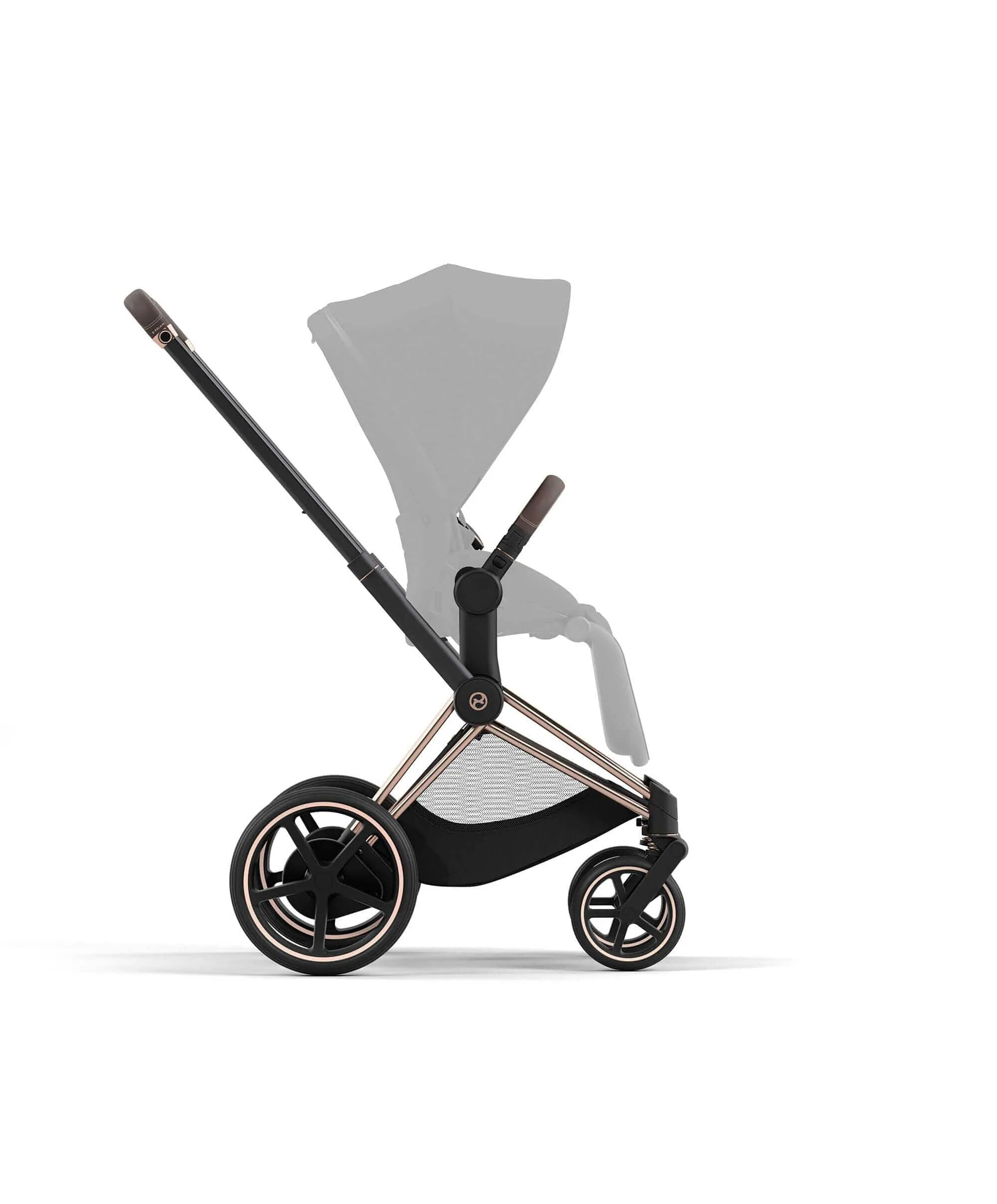 Cybex ePriam 3 Piece Complete Pushchair Bundle - Rose Gold / Sepia Black