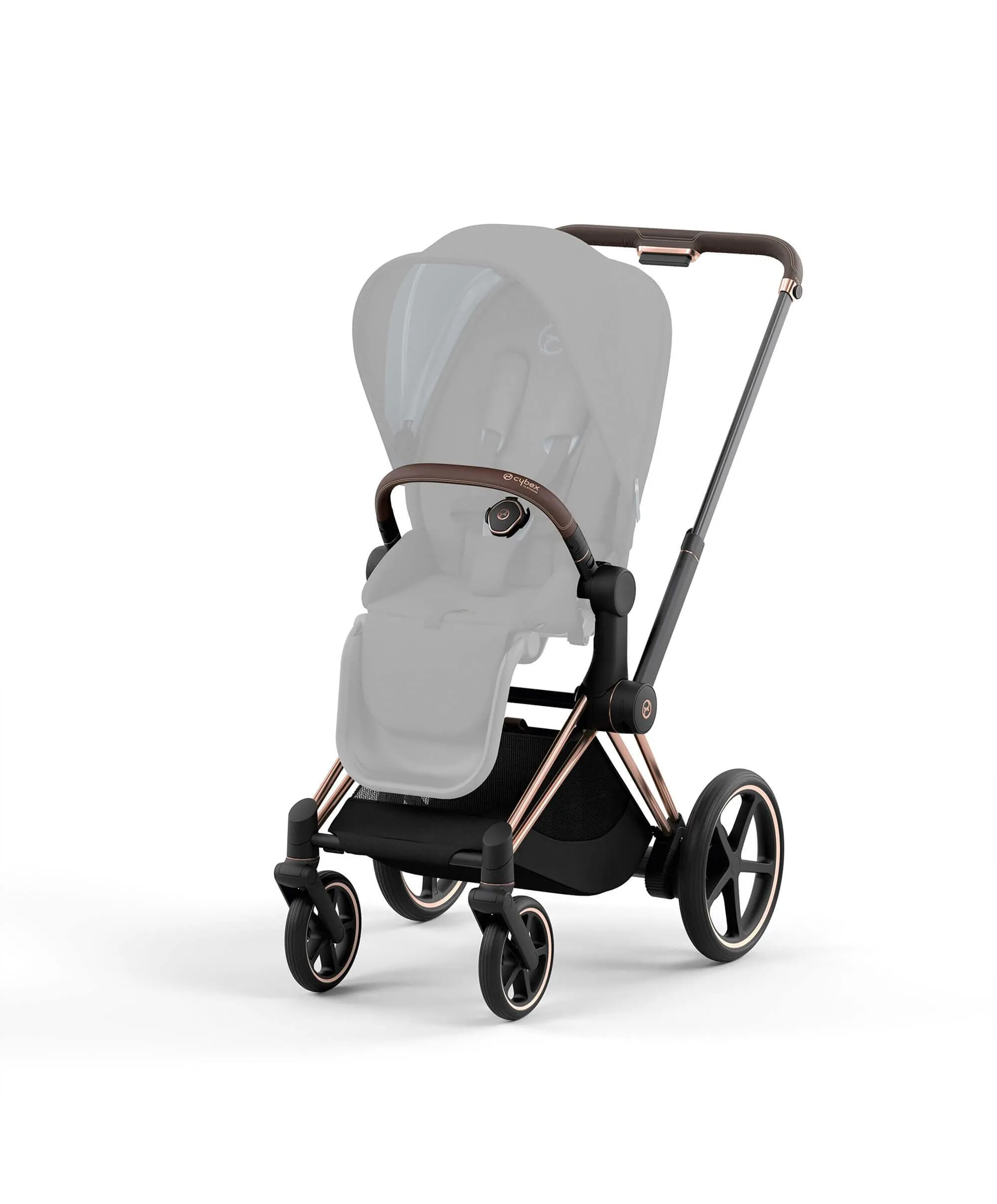 Cybex ePriam 3 Piece Complete Pushchair Bundle - Rose Gold / Sepia Black