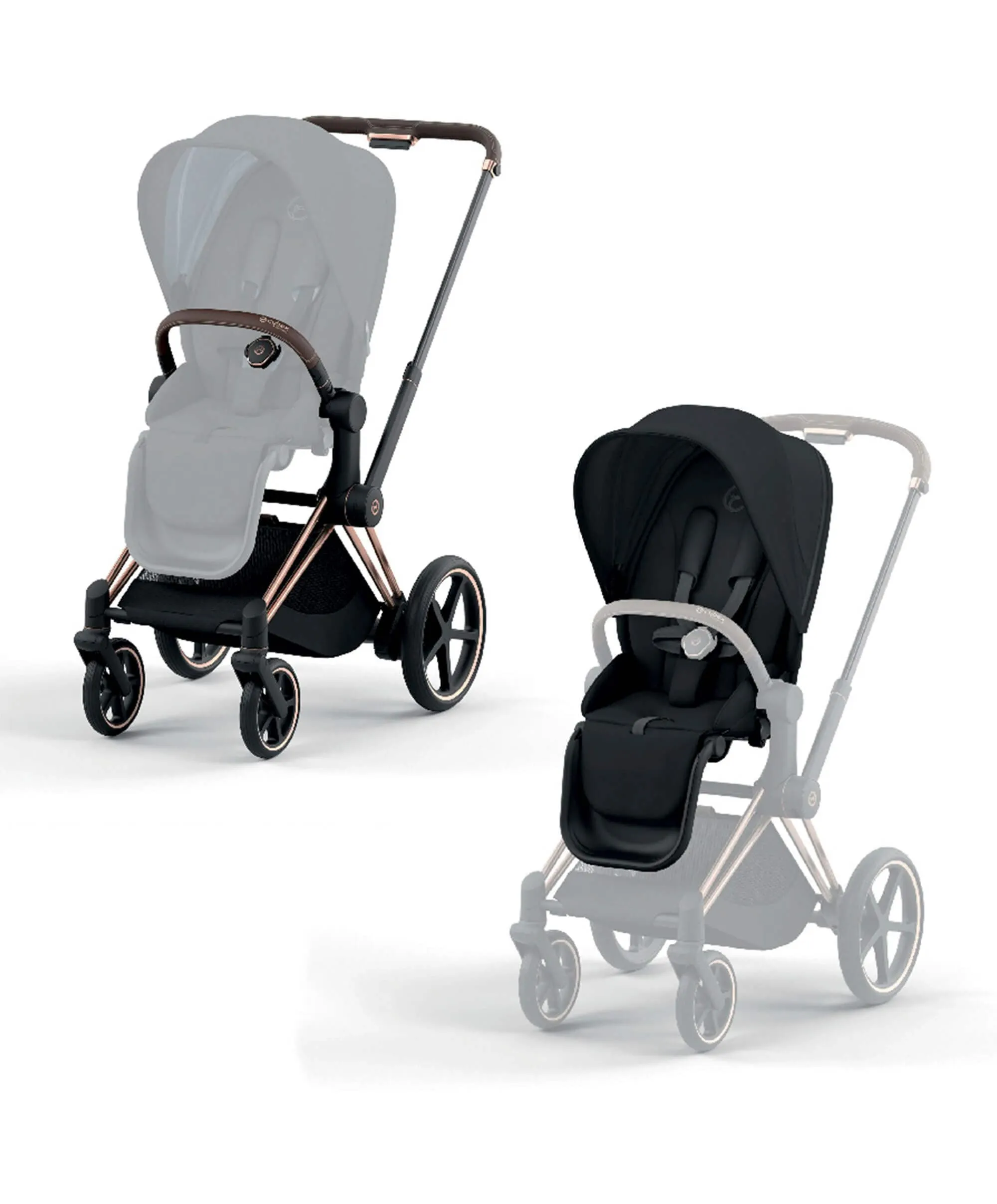 Cybex ePriam Pushchair - Rose Gold/Sepia Black