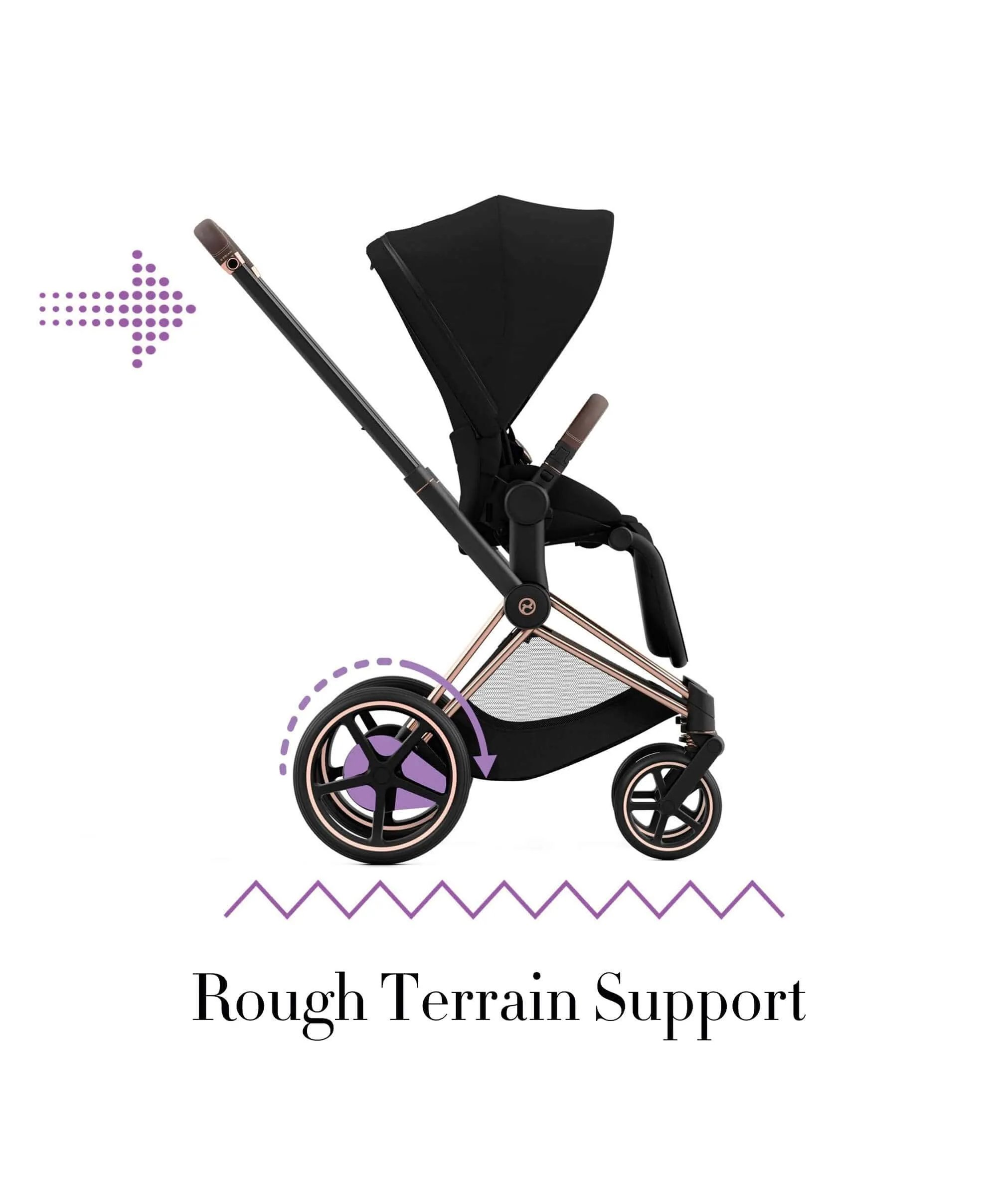 Cybex ePriam Pushchair - Rose Gold/Sepia Black