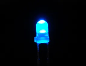 Diffused 3mm LED- Red, White or Blue - 25 pack