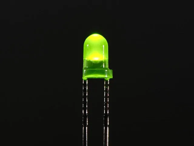 Diffused Green 3mm LED (25 pack)