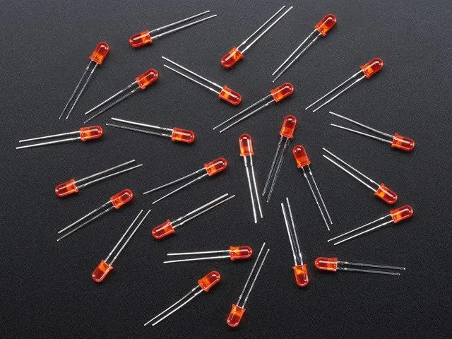 Diffused Red 5mm LED (25 pack)