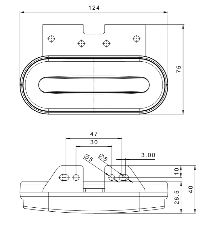 Fristom Amber LED Side Marker Lamp with Indicator