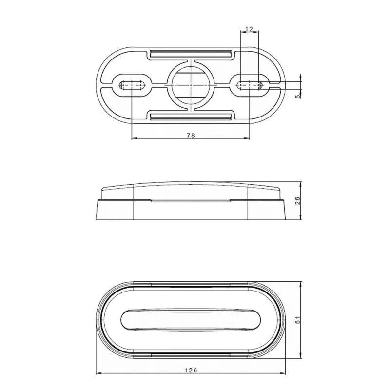 Fristom Amber LED Side Marker Lamp with Indicator