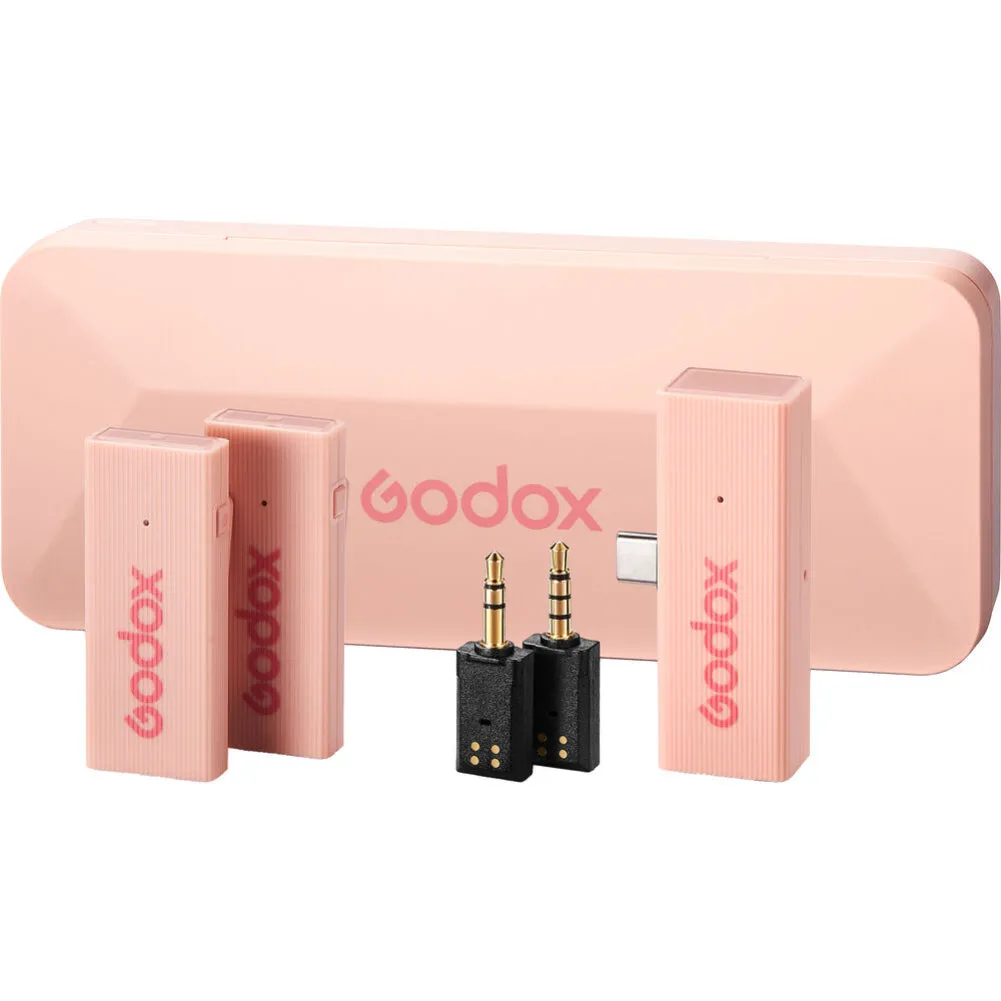 Godox MoveLink Mini UC 2-Person Wireless Microphone System - (2 TX   1 RX   Charging Case)