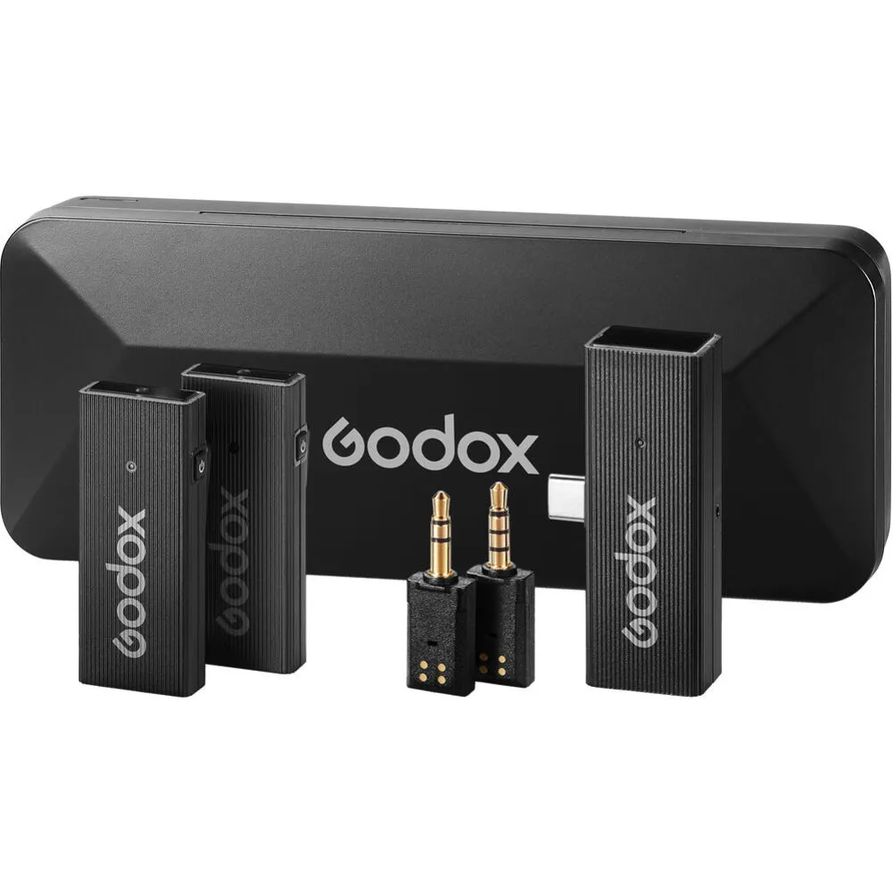 Godox MoveLink Mini UC 2-Person Wireless Microphone System - (2 TX   1 RX   Charging Case)