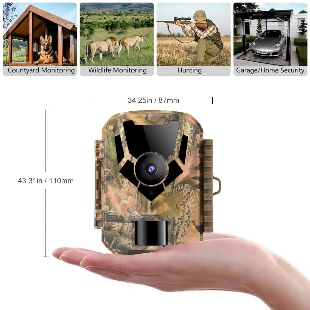 K&F Concept K&F JDL201 0.4 seconds Trigger HD Outdoor Waterproof Hunting Infrared Night Vision Mini Camera