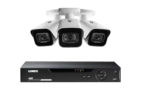 Lorex 4K 8-channel 1TB Wired DVR System with 3 Audio Cameras