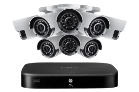 Lorex 8-Channel 4K Security System with 8 Outdoor Cameras Featuring Smart Motion Detection and Color Night Vision