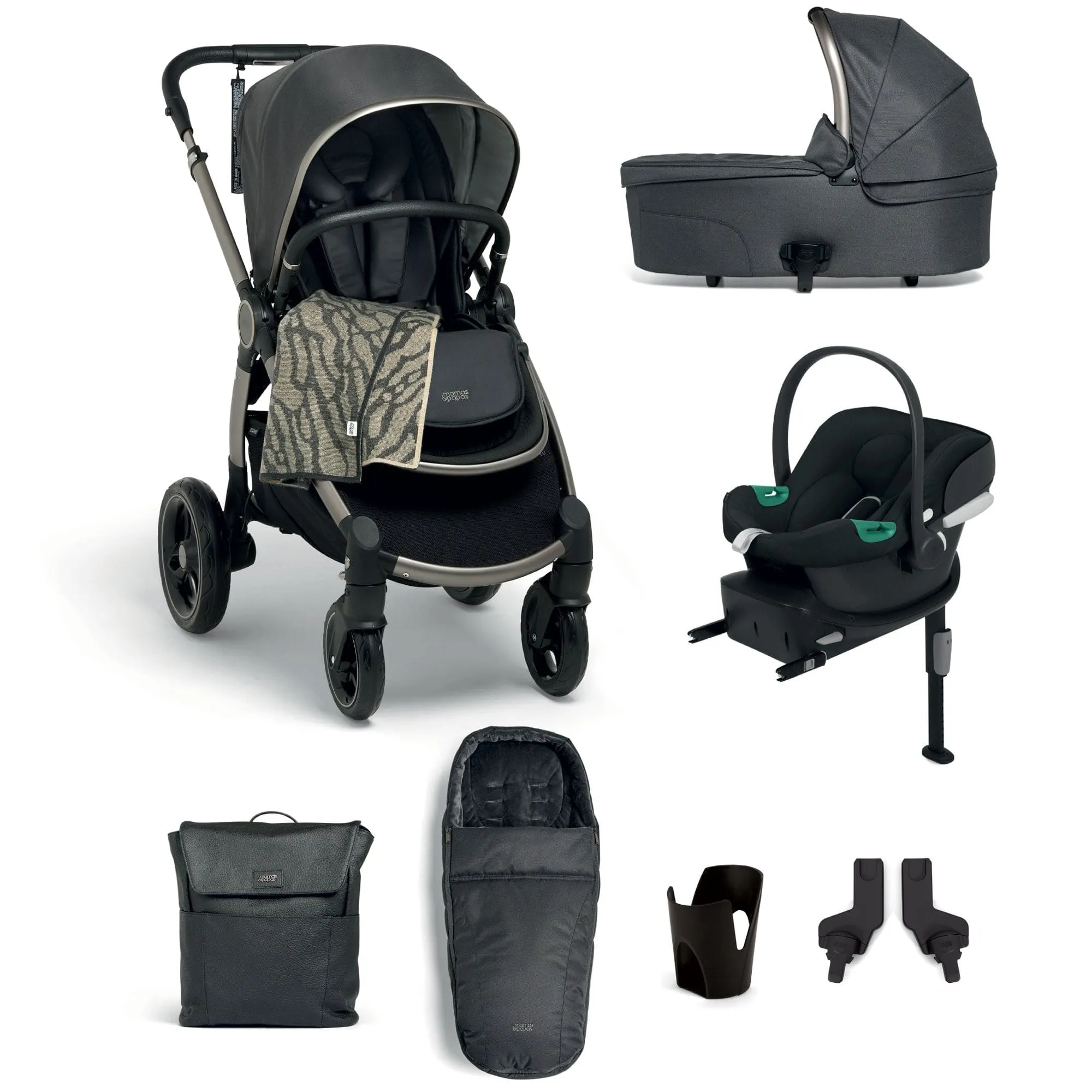 Mamas & Papas Ocarro Complete 8-Piece Cybex Bundle in Graphite