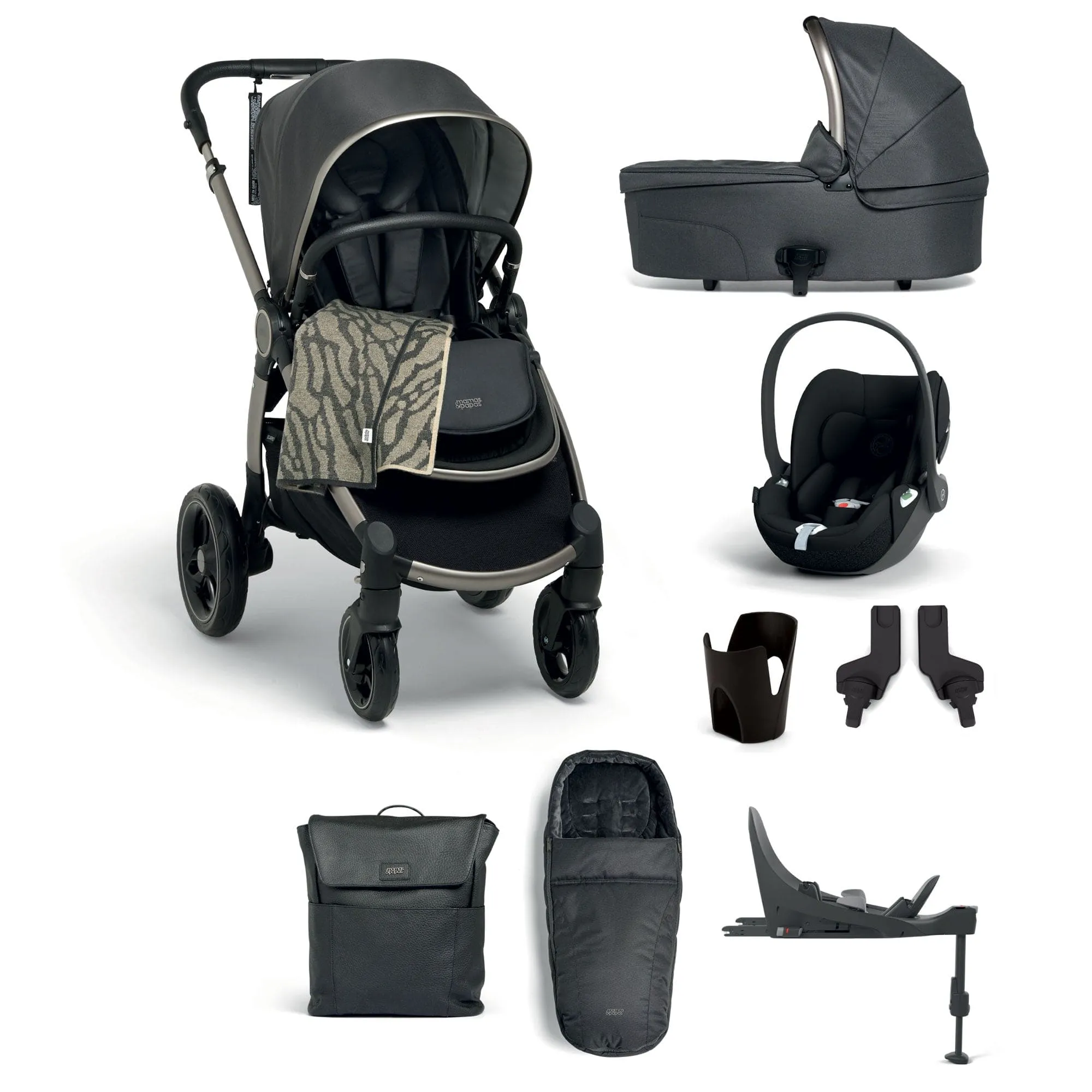 Mamas & Papas Ocarro Complete 8-Piece Cybex Bundle in Graphite