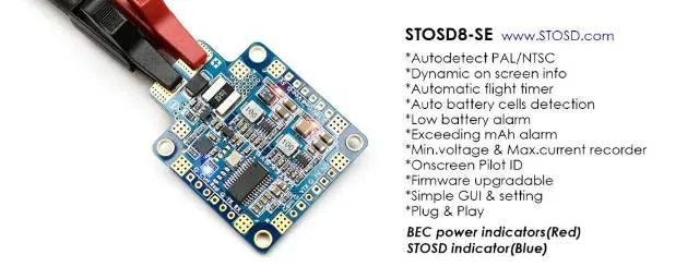 Matek Systems Systems HUBOSD8-SE 9-27V PDB W/ STOSD8-SE 5V&10V Dual BEC