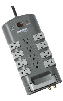 Minuteman MMS7120RCT SURGE PROTECTOR 12-Outlet/8-Rotating Outlet with coax and phone line protection