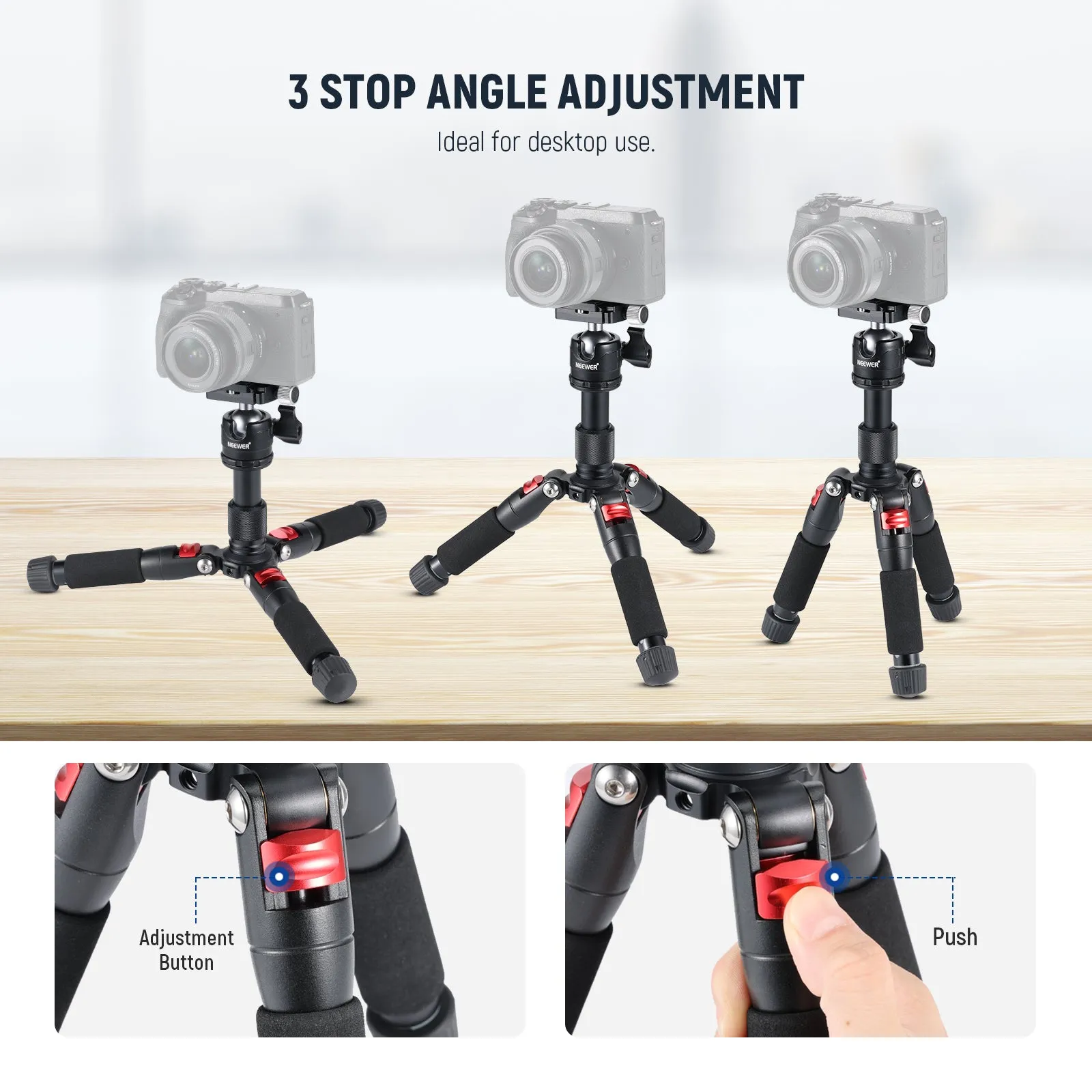 NEEWER M521 20" Aluminum Alloy Mini Tripod