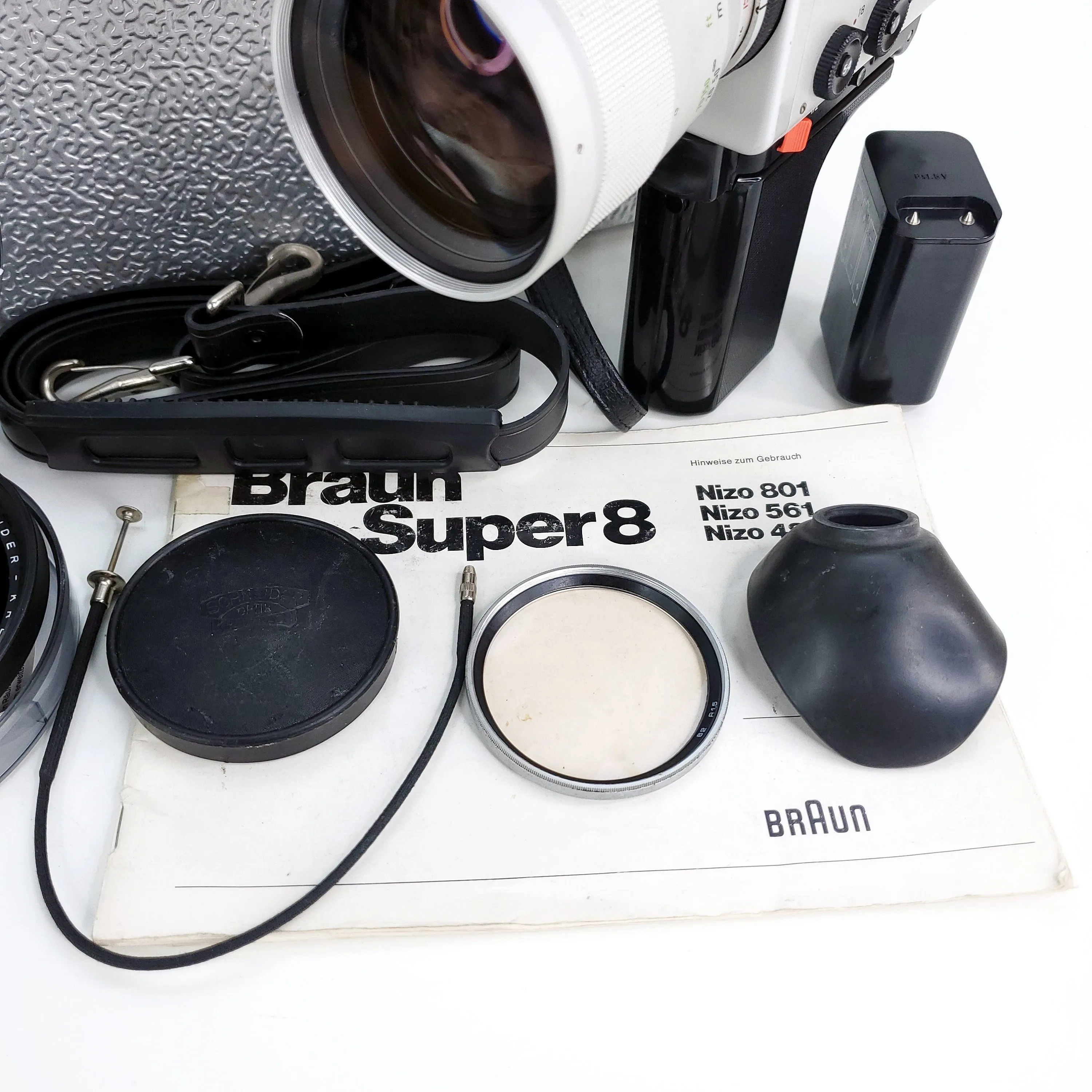 Nizo 801 Super 8 Camera Ultimate Bundle with Aluminum Case, Ultra Wide Nizo III Lens  and much more!