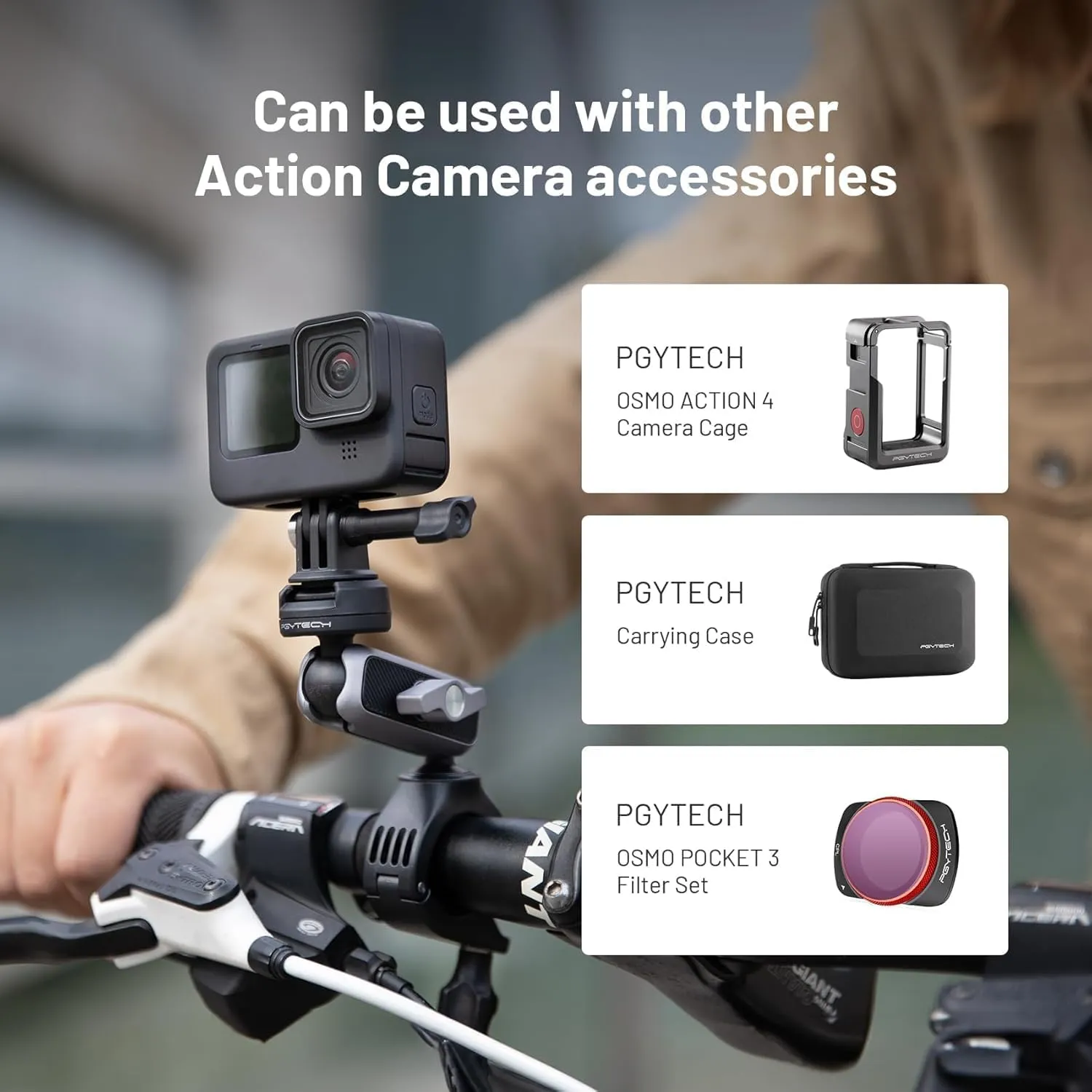 PGYTECH CapLock Action Camera Handlebar Mount