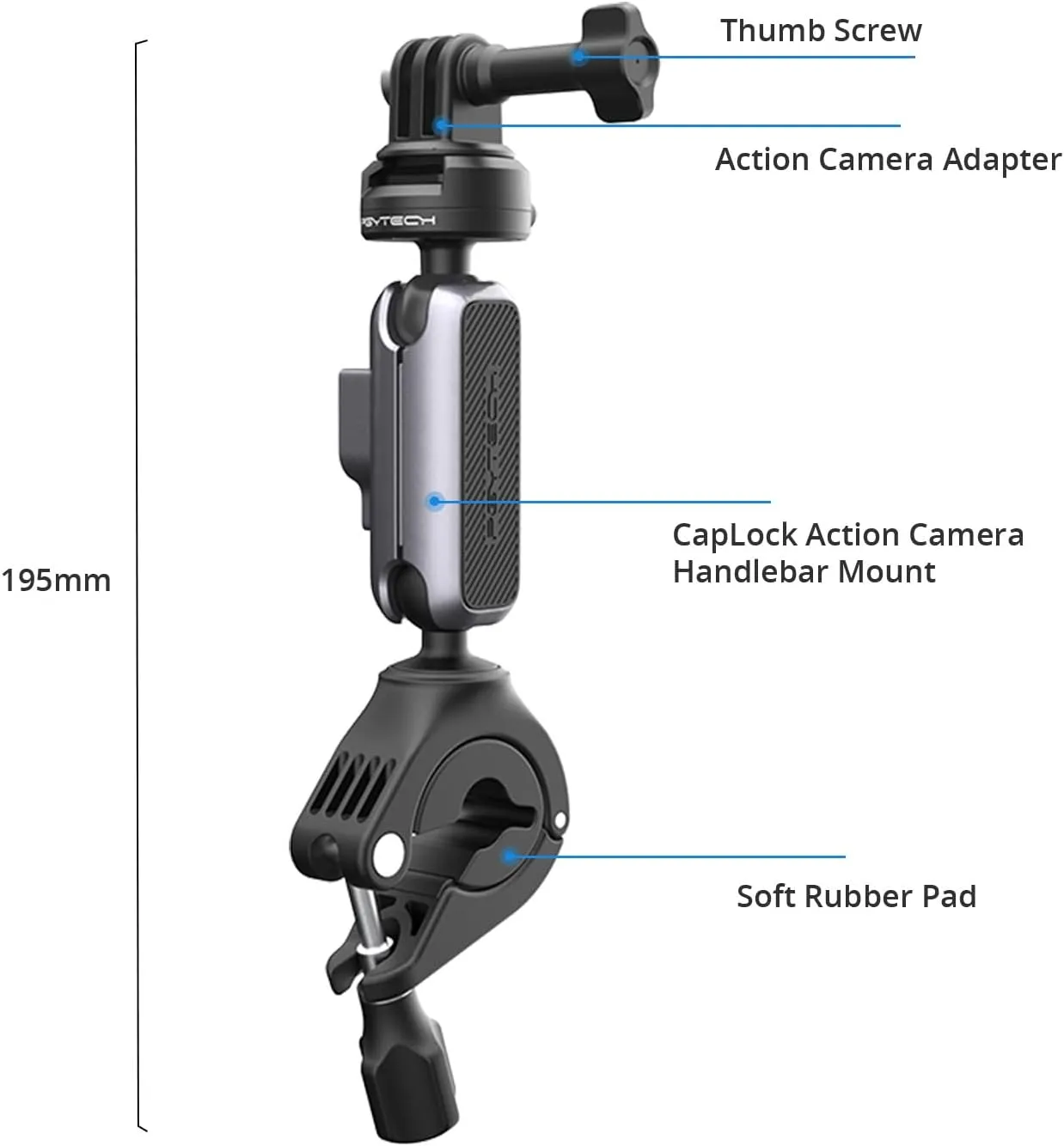 PGYTECH CapLock Action Camera Handlebar Mount