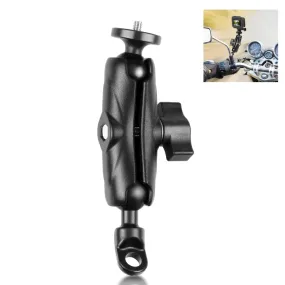 PULUZ Motorcycle Holder Mirror Base Hole Fixed Mount for GoPro and Other Action Cameras(Black)