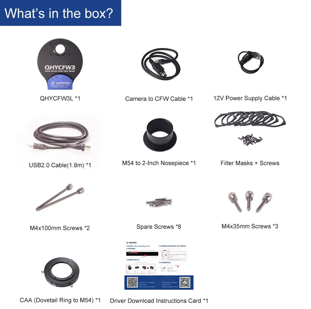QHYCCD CFW3 Filter Wheels(Choose Model)