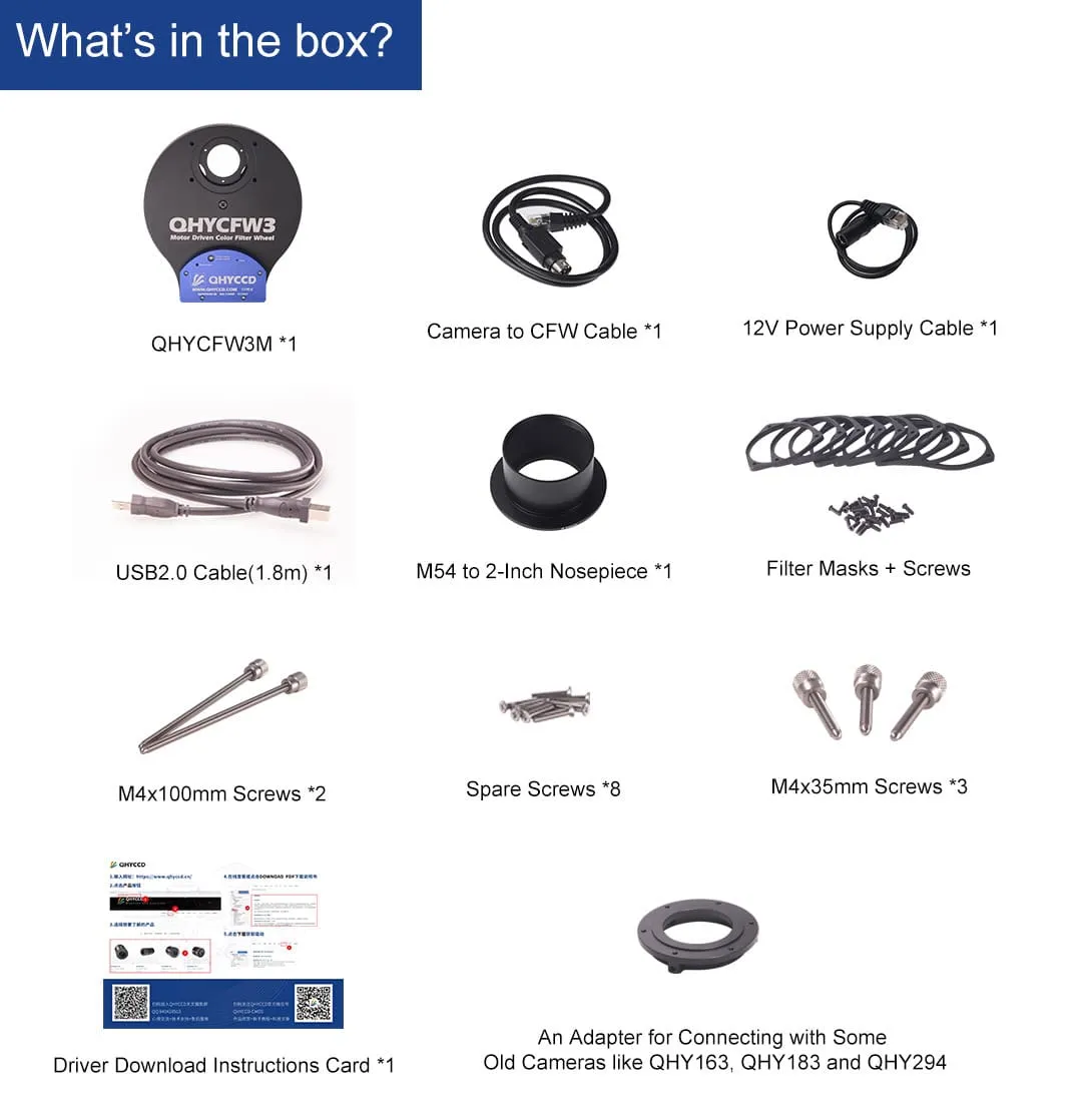 QHYCCD CFW3 Filter Wheels(Choose Model)