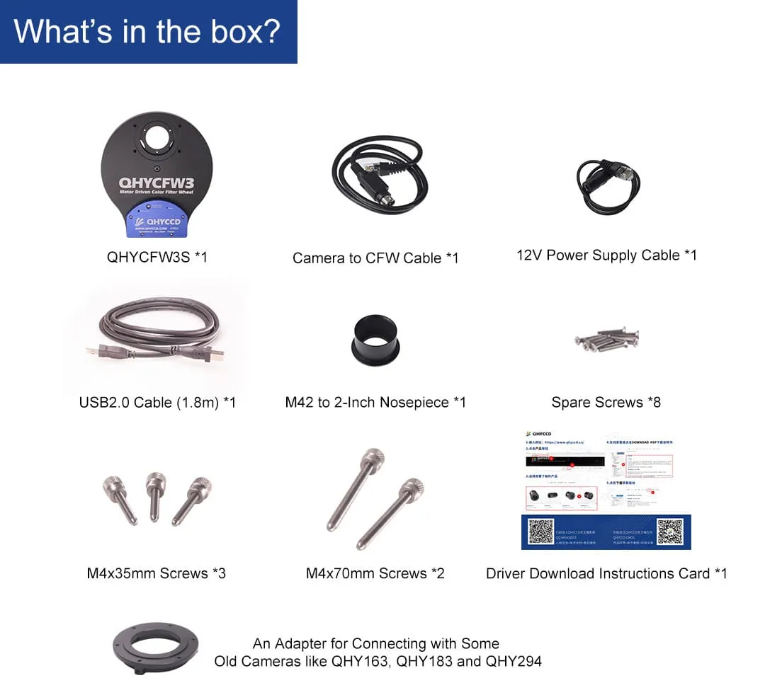 QHYCCD CFW3 Filter Wheels(Choose Model)