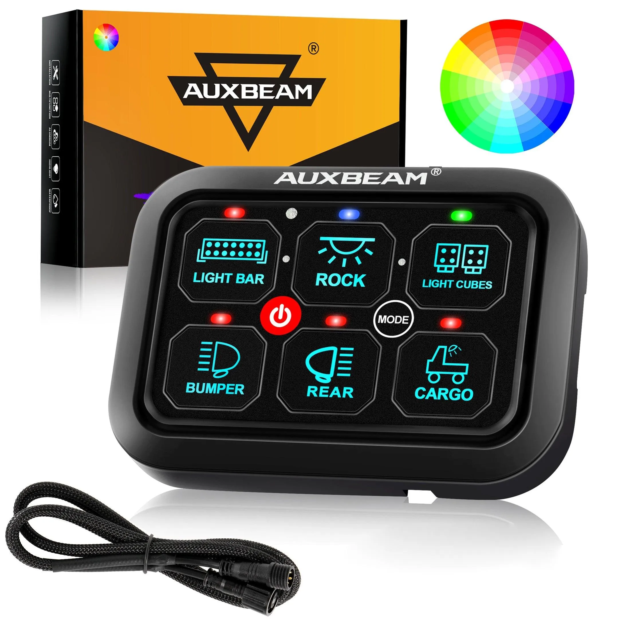 RA60 RGB Switch Panel, Toggle/ Momentary/ Pulsed Mode Supported (One-Sided Outlet)